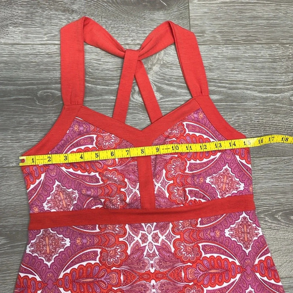 Dakini Pink and Coral Print Strappy Sundress M - Picture 8 of 15